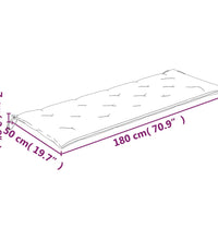 Gartenbank-Auflagen 2 Stk. Rosa Oxford-Gewebe