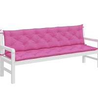 Gartenbank-Auflagen 2 Stk. Rosa 200x50x7 cm Stoff