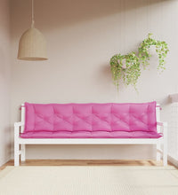 Gartenbank-Auflagen 2 Stk. Rosa 200x50x7 cm Stoff