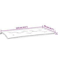 Gartenbank-Auflage Mehrfarbig 110x50x7 cm Stoff