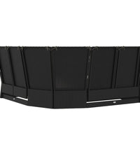 Ecksofa mit Liegefunktion und Kissen Schwarz Poly Rattan