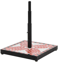 Sonnenschirmständer Terrakotta und Weiß Quadratisch 12 kg