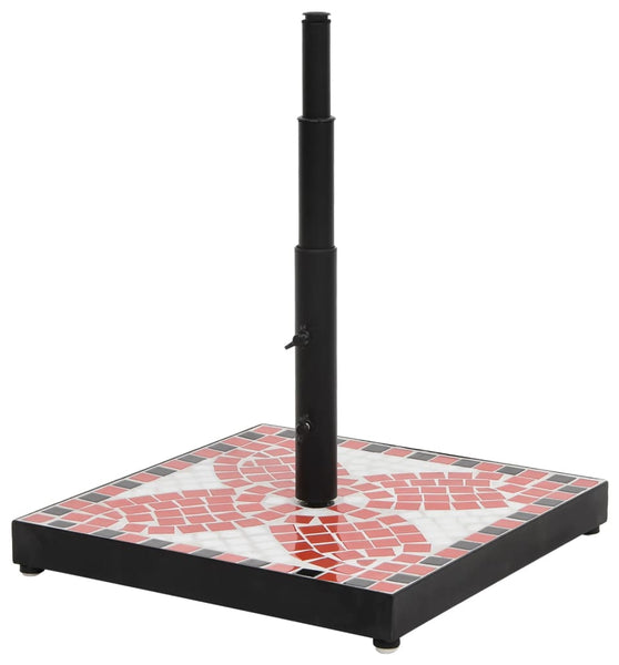 Sonnenschirmständer Terrakotta und Weiß Quadratisch 12 kg