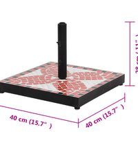 Sonnenschirmständer Terrakotta und Weiß Quadratisch 12 kg