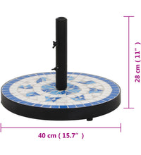 Sonnenschirmständer Blau und Weiß Rund 12 kg