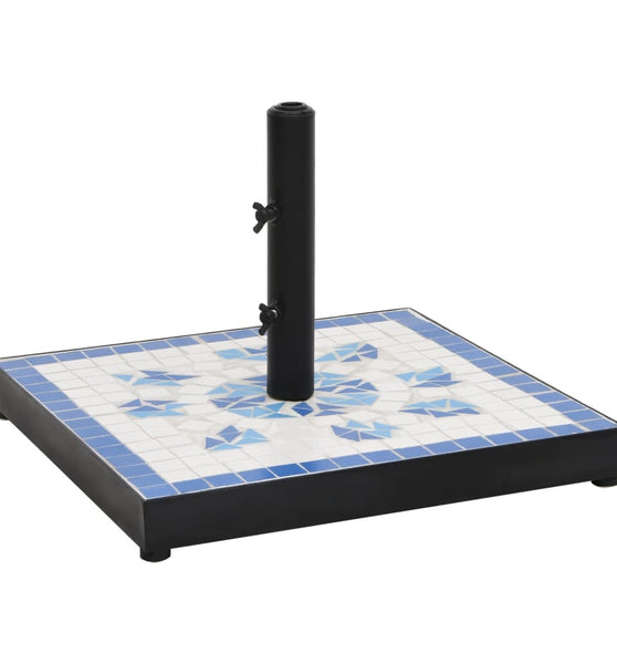 Sonnenschirmständer Blau und Weiß Quadratisch 12 kg