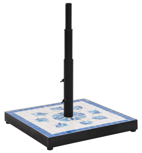 Sonnenschirmständer Blau und Weiß Quadratisch 12 kg