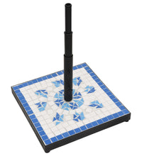 Sonnenschirmständer Blau und Weiß Quadratisch 12 kg