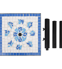 Sonnenschirmständer Blau und Weiß Quadratisch 12 kg