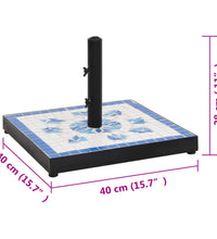 Sonnenschirmständer Blau und Weiß Quadratisch 12 kg