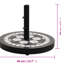 Sonnenschirmständer Schwarz und Weiß Rund 12 kg