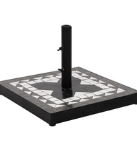 Sonnenschirmständer Schwarz und Weiß Quadratisch 12 kg