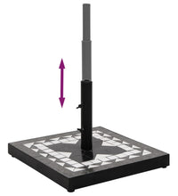 Sonnenschirmständer Schwarz und Weiß Quadratisch 12 kg