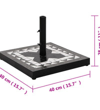 Sonnenschirmständer Schwarz und Weiß Quadratisch 12 kg