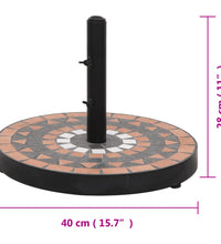 Sonnenschirmständer Terrakotta und Weiß Rund 12 kg