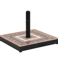 Sonnenschirmständer Terrakotta und Weiß Quadratisch 12 kg