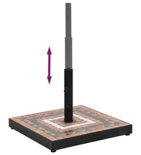 Sonnenschirmständer Terrakotta und Weiß Quadratisch 12 kg