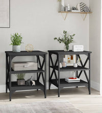 Beistelltische 2 Stk. Schwarz 40x42x50 cm Holzwerkstoff
