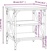 Beistelltisch Grau Sonoma 40x42x50 cm Holzwerkstoff