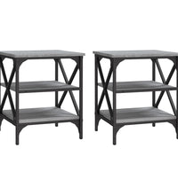 Beistelltische 2 Stk. Grau Sonoma 40x42x50 cm Holzwerkstoff