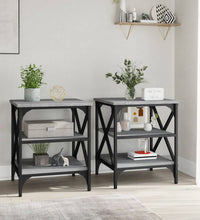 Beistelltische 2 Stk. Grau Sonoma 40x42x50 cm Holzwerkstoff