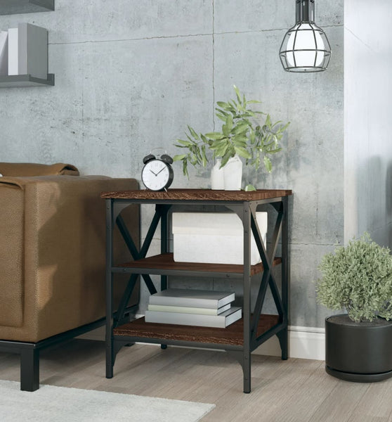 Beistelltisch Braun Eichen-Optik 40x42x50 cm Holzwerkstoff