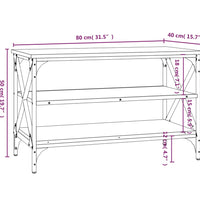 TV-Schrank Grau Sonoma 80x40x50 cm Holzwerkstoff