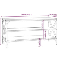 TV-Schrank Grau Sonoma 100x40x50 cm Holzwerkstoff