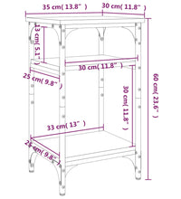 Beistelltisch Braun Eichen-Optik 35x30x60 cm Holzwerkstoff