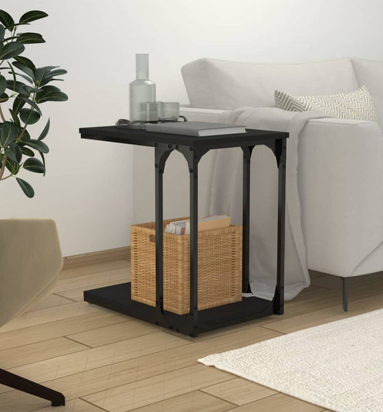 Beistelltisch Schwarz 50x35x52 cm Holzwerkstoff