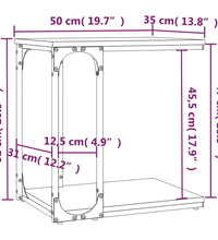 Beistelltisch Braun Eichen-Optik 50x35x52 cm Holzwerkstoff