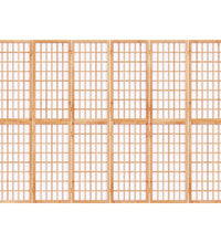 6-tlg. Paravent Japanischer Stil Faltbar 240x170 cm