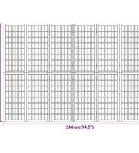 6-tlg. Paravent Japanischer Stil Faltbar 240x170 cm