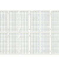 6-tlg. Paravent Japanischer Stil Faltbar 240x170 cm Weiß
