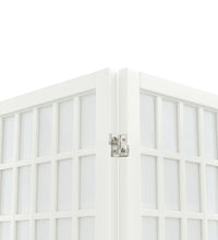 6-tlg. Paravent Japanischer Stil Faltbar 240x170 cm Weiß