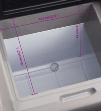 Kühlbox mit Rollen und Griff Schwarz & Grau 40 L Polypropylen