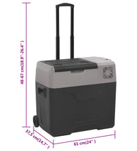 Kühlbox mit Rollen und Griff Schwarz & Grau 40 L Polypropylen