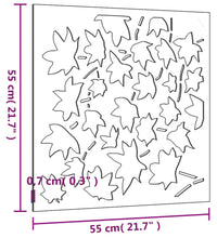 Garten-Wanddeko 55x55 cm Cortenstahl Ahornblatt-Design
