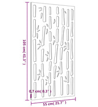 Garten-Wanddeko 105x55 cm Cortenstahl Bambus-Design