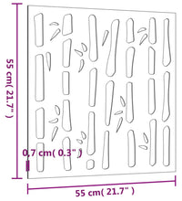 Garten-Wanddeko 55x55 cm Cortenstahl Bambus-Design