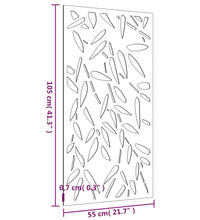 Garten-Wanddeko 105x55 cm Cortenstahl Bambusblatt-Design