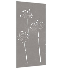 Garten-Wanddeko 105x55 cm Cortenstahl Blumen-Design