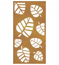 Garten-Wanddeko 105x55 cm Cortenstahl Blatt-Design