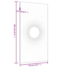 Garten-Wanddeko 105x55 cm Cortenstahl Sonne-Design