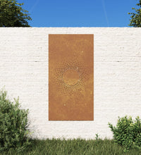 Garten-Wanddeko 105x55 cm Cortenstahl Sonne-Design