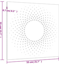 Garten-Wanddeko 55x55 cm Cortenstahl Sonne-Design