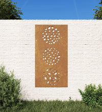 Garten-Wanddeko 105x55 cm Cortenstahl Blatt-Design