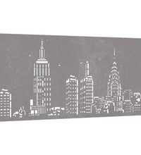 Garten-Wanddeko 105x55 cm Cortenstahl Skyline-Design