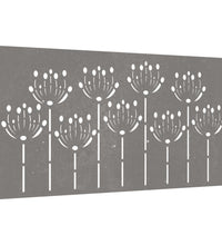 Garten-Wanddeko 105x55 cm Cortenstahl Blumen-Design