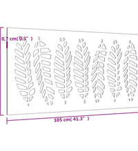 Garten-Wanddeko 105x55 cm Cortenstahl Blatt-Design